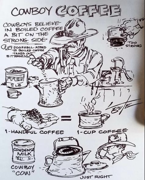 Western Art Drawings Simple, Western Coffee Shop, Colorado Cowboy, Cowboy Sketch, Desert Woman, Hippies And Cowboys, Turnpike Troubadours, Cowboy Food, Cowboy Quotes