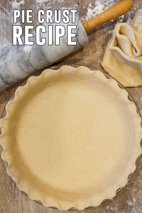 Don’t be overwhelmed by the thought of making homemade pie crust. This easy pie crust recipe is delicious and simple to make. Its has an amazing buttery taste and a flaky and delicious texture. This recipe makes enough dough for a top and a bottom for any pie. Grandmas Perfect Pie Crust Recipe, Amish Pie Crust Recipe, Homemade Pie Crust Easy, Pumpkin Pie Crust Recipe, Amish Baking, Easy Pie Crust Recipe, Pie Crust Top, Flaky Pie Crust Recipe, Pie Crust Recipe Easy