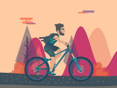 Icon Animation, Animated Logo, Bike Illustration, Downhill Mountain Biking, Gif Animated, First Animation, Graphic Illustrations, Drawing Expressions, Marvel Iron Man