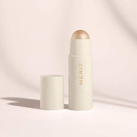 Merit Day Glow Balmy Highlighter in Cava Merit Highlighter Cava, Merit Highlighter, Minimal Makeup Routine, App Design Trends, Merit Beauty, Product Render, Glow Balm, Westman Atelier, Buy Makeup