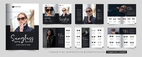 Product Catalog Design, Vector Landscape, Design Catalog, Sunglasses Store, Fashion Eyeglasses, Catalog Design, Product Catalog, Sunglasses Branding, Design Layout