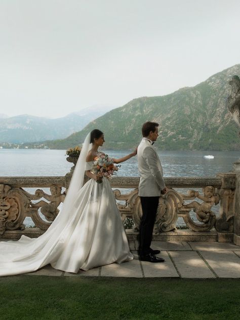 This High-Fashion Perfumer’s Lake Como Elopement Was a Celebration of Fragrance and Scent | Vogue Milla Nova, Como Wedding, Best Honeymoon Destinations, Private Wedding, Lake Como Wedding, Best Honeymoon, Dresses Simple, Iconic Dresses, Elegant Styles