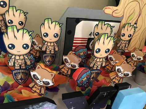 Groot Party, Groot Birthday, Groot Guardians Of The Galaxy, Groot Guardians, Happy 10th Birthday, Art Birthday Party, Baby Groot, Art Birthday, 6th Birthday Parties