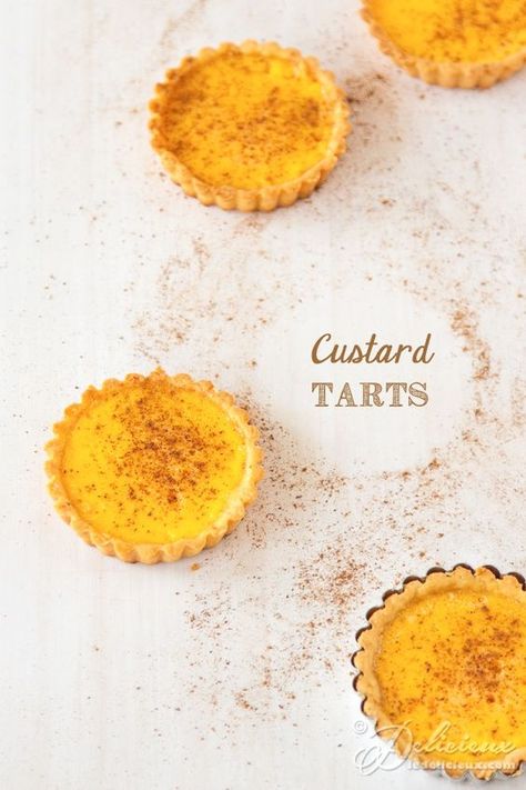 Dessert Custard, Custard Tarts Recipe, Custard Tarts, Cream Custard, Custard Pudding, Custard Desserts, Tiny Cakes, Tart Dessert, Custard Cake