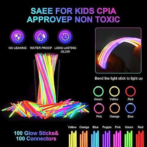 ODM 136PCS Glow in the Dark Party Supplies, 18 PCS Foam Glow Sticks, 18 PCS LED Glasses and 100PCS Glow Sticks Bracelets,Neon Party Favors for Glow Party, Wedding, Concert,Raves and Birthday Supplier Check more at https://www.packagingeye.com/product/odm-136pcs-glow-in-the-dark-party-supplies-18-pcs-foam-glow-sticks-18-pcs-led-glasses-and-100pcs-glow-sticks-braceletsneon-party-favors-for-glow-party-wedding-concertraves-and-birthday-supplier Foam Glow Sticks, Wedding Concert, Neon Party Supplies, Glowing Glasses, Led Glasses, Glow Stick Party, Glow In The Dark Party, Glow Party Supplies, Glow Bracelets