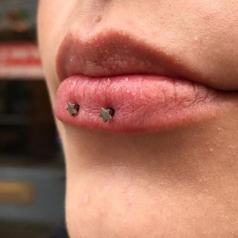 Inner Mouth Piercings, Star Lip Piercing, Double Labret Piercing, Verticle Labret Piercing, Horizontal Labret Piercing, Horizontal Lip Piercing, Vertical Labret Piercing, Mouth Piercings, Surface Piercing