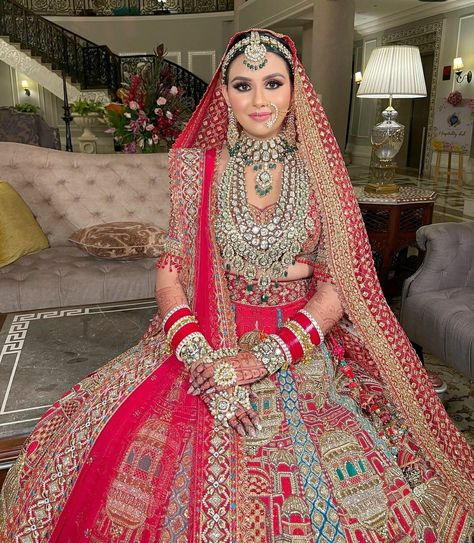 Purple lengha bridal