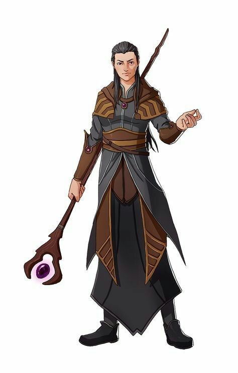 Sorcerer Robes, Ernesto Irawan, Witcher Characters, Elf Sorcerer, Elf Wizard, Dnd Druid, Wizard Robes, Half Elf, Fantasy Wizard