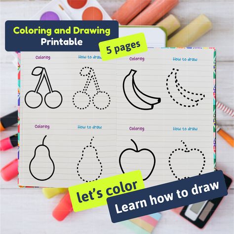 Drawing Pages For Kids, Preschool Drawing, Drawing Pages, Book Coloring Pages, Printable Coloring Book, Easy Coloring Pages, Kids Coloring, Education Poster, Color Calibration