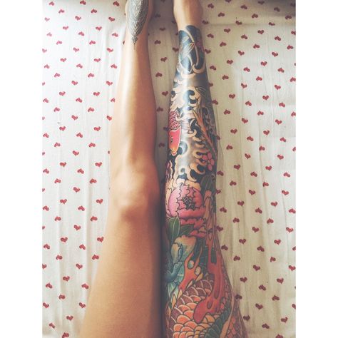 #tattoo #legsleeve Tattoo leg sleeve dragon tattoo koi carp flower tattoo Japanese Tattoo Leg Sleeve Women, Full Leg Tattoo Female Color, Leg Sleeves Japanese, Tattoo Leg Flower, Japanese Leg Tattoo Sleeve, Japanese Leg Sleeve Women, Color Leg Sleeve Tattoo, Japanese Leg Tattoo Women, Japanese Traditional Leg Sleeve