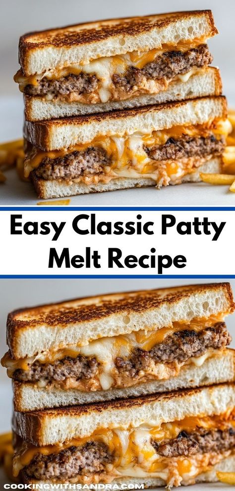 Looking for a satisfying dinner idea? This Classic Patty Melt Recipe combines juicy beef, melted cheese, and caramelized onions between crispy bread, delivering a delicious flavor that the whole family will love. Patty Melt Recipe, Caramelized Onions Recipe, Sweet Onions, Melt Recipe, Patty Melt, Grilled Onions, Fast Dinners, Beef Patty, Rye Bread