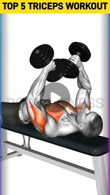 Tricep With Dumbell, Triceps Workout With Dumbbells, Tricep Workout Dumbell, Tricep Dumbbell Workout, Dumbbell Tricep Workout, Chest Tricep Workout, Chest And Tricep Workout, Tricep Workout, Dumbell Workout