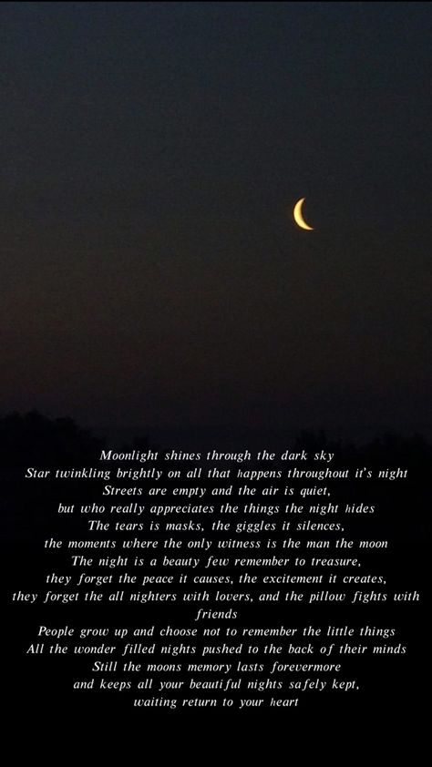 And Suddenly The World Went Quiet, How To Describe The Night Sky, Peaceful Night Quotes, Night Person Aesthetic, The Night Quotes, Awake Quote, Night Poem, Study Effectively, Letter Aesthetic