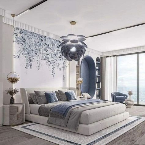 Bedroom Design ✨️| Interior design ✨️👌 . . . . #trendingpost #luxurybedroomdesign #smartlighting #bedroominteriors #trendinginterior #mainbedroom #luxuryinteriordesign #bedroomdecor #lightingdesign #bedroomdesign #sethiglassplywood #beforeandafter #explorepage #interiordesign #fypシ゚viralシ #dreaminteriors #bedroominterior #trendingrecipes #hairhack #nurseday #gardeningtips #traveladdict #suryakumaryadav Royal Bedroom Design, Sophisticated Bedroom, Neutral Bedrooms, Bedroom Interior Design Luxury, Luxury Bedroom Design, Design Apartment, Bedroom Color Schemes, Elegant Bedroom, Stylish Bedroom