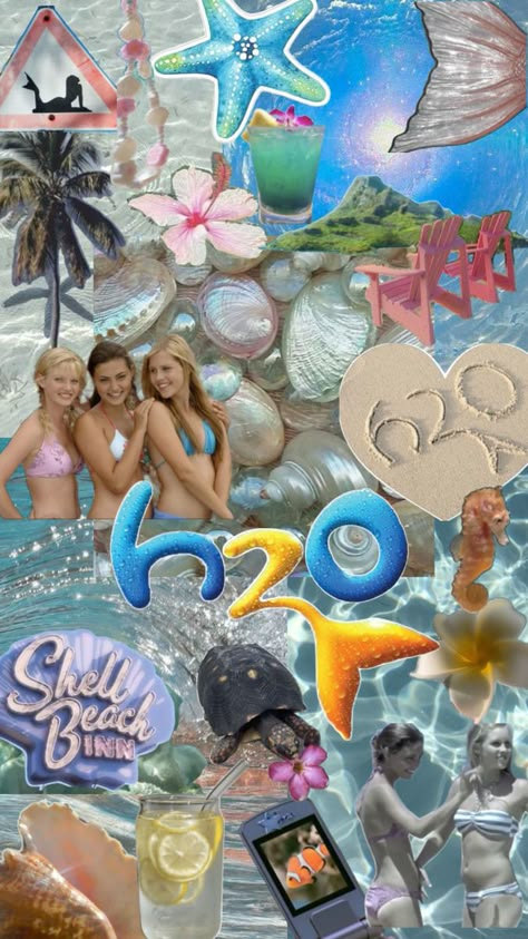 mermaid collage H20 Aesthetic, My Little Pony Outfits, Mermaid Collage, H2o Aesthetic, H20 Just Add Water, 2000s Icons, H2o Mermaids, Mermaid Wallpapers, H2o Just Add Water