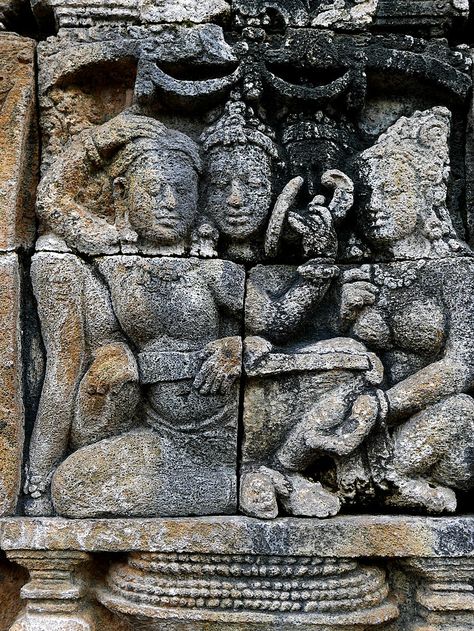 054b The Prince and Gopa (28143788623) - Category:Borobudur reliefs - Wikimedia Commons Relief Candi, Mixed Media Texture, Ancient Indian Architecture, Abstract Art Painting Techniques, Indian Art Gallery, Clay Wall Art, Se Asia, Indian Architecture, Clay Wall