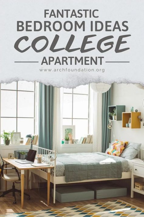 31+ Fantastic Bedroom Ideas College Apartment In 2024 College Guy Bedding, Off Campus Apartment, Bedroom Ideas College, Bedroom Ideas College Apartment, Dreamy Dorm Room, College Apartment Bedroom Beds & Frames, Apartment Colorful, Best Bedroom Ideas, College Apartment Bedroom