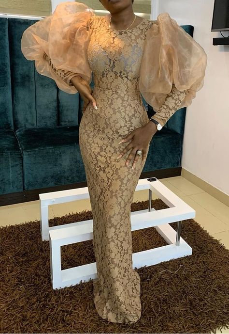 Lace Fashion Nigerian 2020, African Lace Dresses Nigerian Fashion, Nigerian Lace Styles For Wedding, Lace Styles For Wedding Guest, Lace Styles For Wedding, Nigerian Dress Styles, Prom Dress With Lace, Nigerian Dress, African Lace Styles