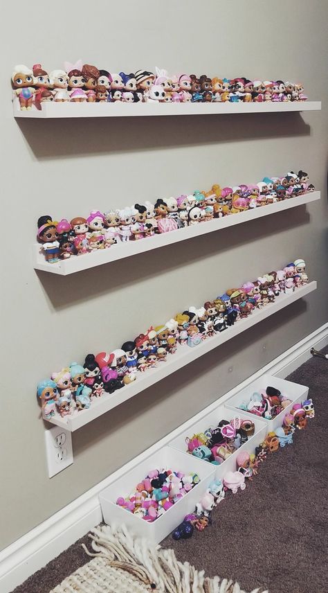 Beautiful! Beautiful! Beautiful! #LOLdolls #LOLpets #LOLlilSisters #LOLcollector #LOLaccessories #LOLcollection Doll Organization Ideas Diy, Lol Doll Organization, Doll Organization Ideas, Doll Organization, Doll Storage, Lol Doll, Kids Room Organization, Toddler Girl Shoes, Doll Display