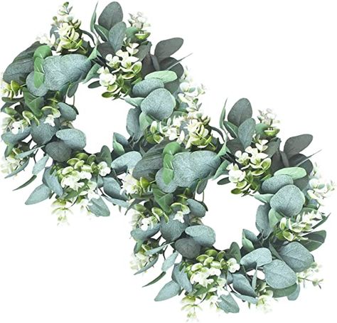 Wall Window Decor, Wreath For Door, Silver Dollar Eucalyptus, Green Eucalyptus, Wreath Rustic, Artificial Boxwood, Eucalyptus Wreath, Wall Window, Artificial Wreath