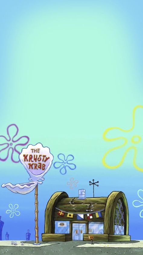 The Krusty Krab, Krusty Krab, سبونج بوب, Wallpaper Iphone Lucu, Iphone Arkaplanları, Spongebob Wallpaper, Cartoon Wallpaper Iphone, Cute Disney Wallpaper, Tumblr Wallpaper