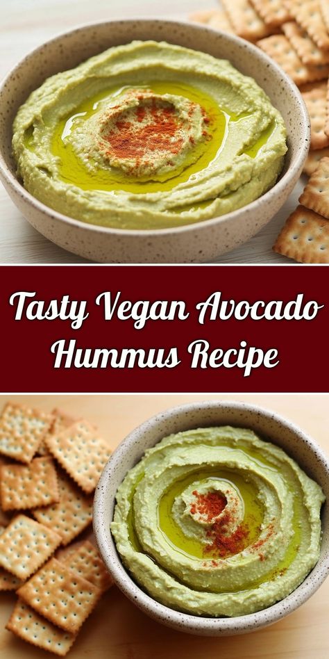 Enjoy a creamy delight with my Tasty Vegan Avocado Hummus Recipe! Perfect for snacking or entertaining, this vibrant dip pairs beautifully with crackers or veggies. It's packed with flavor and nutrients, making it a guilt-free treat. Dive in and elevate your appetizer game! Avocado Hummus Recipe, Homemade Banana Pudding Recipe, Grilled Halibut, Homemade Banana Pudding, Avocado Hummus, Tuna Salad Recipe, Noodle Soup Recipes, Soup Recipes Chicken Noodle, Hummus Recipe