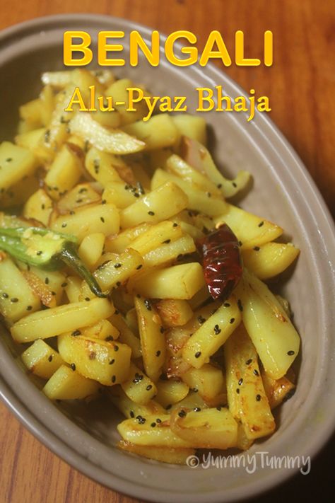 Alu Fry, Appetizers Potato, Aloo Bhujia, Rice And Dal, Aloo Sabzi, Ideas For Appetizers, Bengali Recipe, Kunal Kapoor, Potato Fry