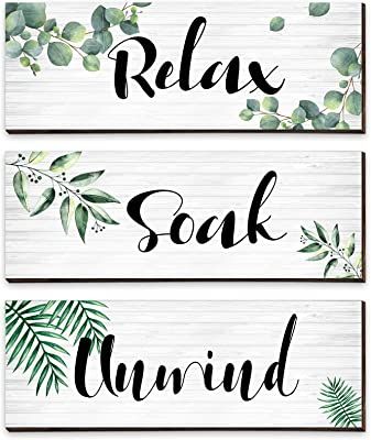 Washroom Sign, Rainbow Girls Room, Relax Soak Unwind, Chandelier Picture, Girls Room Wall Decor, Restroom Decor, Green Bathroom, Bathroom Signs, Bathroom Wall Decor