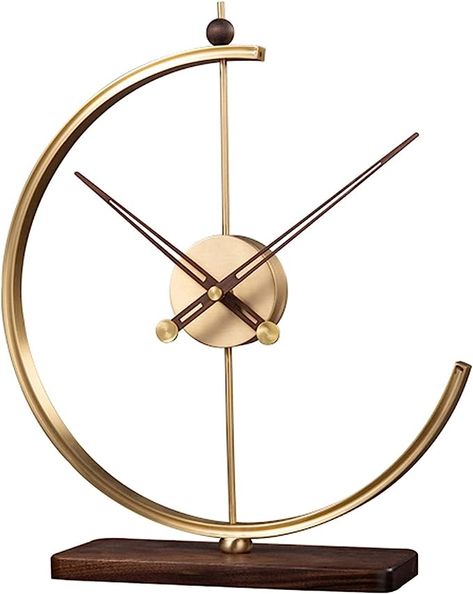 Room Ornaments, Decorate Wall, Mirror Decor Ideas, Clock Table, Copper Light, Living Room Ornaments, Desktop Clock, Clock Living Room, Modern Wall Clock