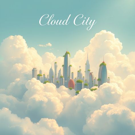 Floating Cloud City  #fantasy #futuristic #whimsical #art #poster Fantasy Futuristic, Cloud City, City Poster, Whimsical Art, Art Poster, Floating, Art