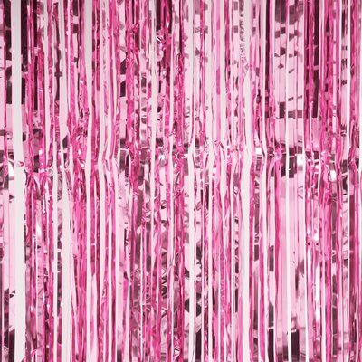 Disposable Centerpieces, Foil Fringe Curtain, Foil Curtain, Patriotic Fabric, Curtain Backdrops, Curtain Fringe, Professional Decor, Photo Booth Backdrop, Color Fuchsia