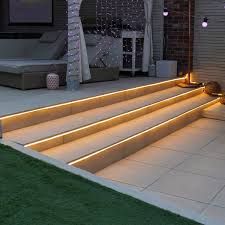 Patio Steps, Outdoor Stair Lighting, Step Lighting Outdoor, Neon Flex, Led Rope Lights, Led Rope, Garden Steps, Outdoor Stairs, Backyard Lighting