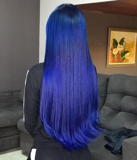 Blue Velvet Hair, Midnight Blue Hair, Bright Blue Hair, Hair Therapy, Dyed Hair Inspiration, Hair Appointment, Velvet Hair, Hair Dye Colors, Beautiful Long Hair