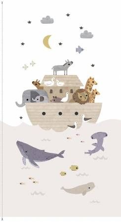 Panels/Whole cloth Noahs Ark Mural, Gender Neutral Color Palette, Noahs Ark Nursery, Giraffe Fabric, Noahs Arc, Elephant Fabric, Fun Animals, Gender Neutral Colors, Noah S Ark