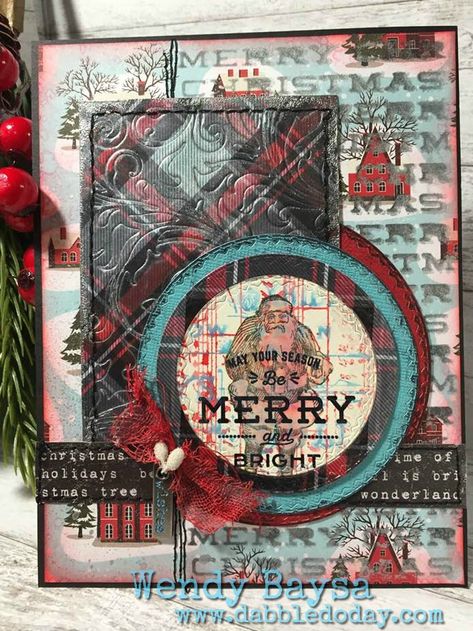 Hello and thank you so much for viewing today :) I am just getting started making cards for Christmas and with so many gorgeous stamp sets, paper and ideas that it was really hard to get this completed. I just want to try it all!!! Let's get started ....   I had an entirely different… Cards For Christmas, Tim Holtz Cards, Santa Cards, Merry Bright Christmas, Christmas Card Crafts, Bright Christmas, Making Cards, Log Cabins, Card Patterns