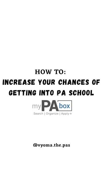 Vyoma Barodia, Physician Assistant (PA) Student | Pre-PA Mentor on Instagram: "• How To Increase Your Chances Of Getting Into PA School • As most of you guys know, getting into PA school is difficult but it is very doable as long as you are strategic about it and well-prepared. These are just a few ways of increasing your chances of getting in. I recommend applying to PA schools with a continued accreditation and those that put an emphasis on your last 60 credits for coursework, especially Pa Student, Physician Assistant Student, Pa Life, Pa School, Physician Assistant, Emphasis, How To Apply, Coding, Quick Saves