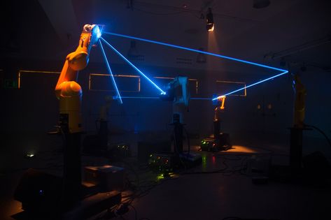 AI_Vectors - Onionlab Festival Installation, Robotic Arms, Interactive Art Installation, Projection Mapping, Interactive Art, Arts Festival, Laser Lights, Video Projection, 3d Artist