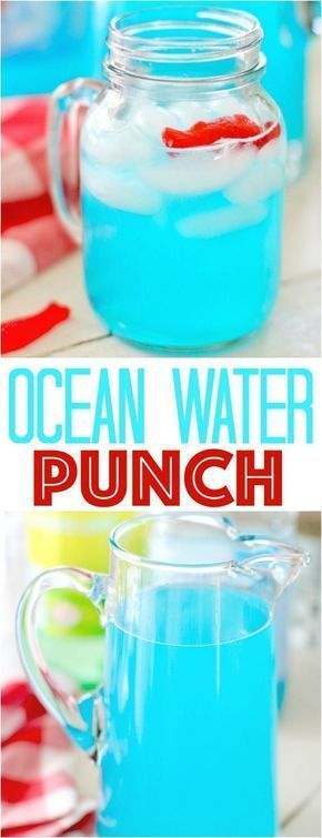 Ocean Water Punch, Jamba Juice, Punch Drinks, Malibu Rum, Country Cook, Punch Recipe, The Country Cook, Kid Drinks, Party Punch