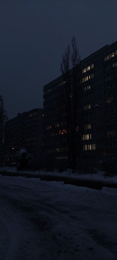 #winter#cold#snow#dark#buildings#easteuropeanaesthetic Winter Aestethic Dark, Dark Cold Night Aesthetic, Dark Snow Aesthetic Wallpaper, Dark Winter Background, Dark December Aesthetic, Mahalia Core, Cold Night Aesthetic, Cold Aesthetic Dark, Dark Winter Aesthetic Wallpaper