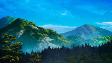 Demon Slayer Landscape, Demon Slayer Background Scene, Kny Background, Gouache Ideas, Anime Land, Anime Landscape, Anime Photo, Scenery Background, Anime Screenshots