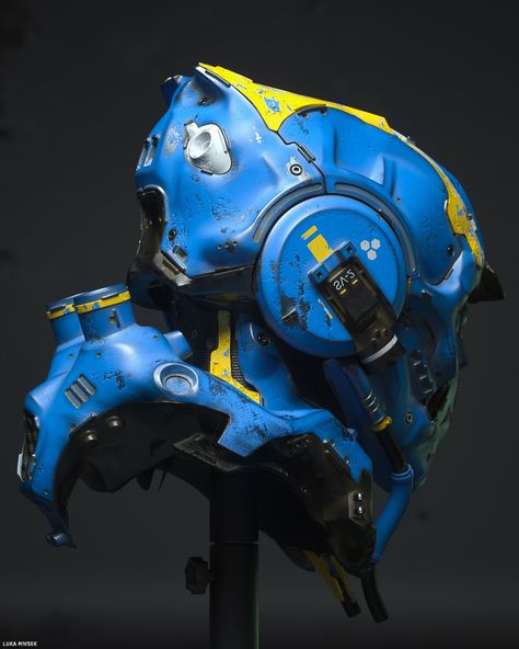 ArtStation - Sci-fi Helmet Design Sci Fi Helmet, Sci-fi Helmet, Futuristic Helmet, Mechanical Art, Futuristic Style, Helmet Design, Robot Design, Robot Art, 3d Modelling