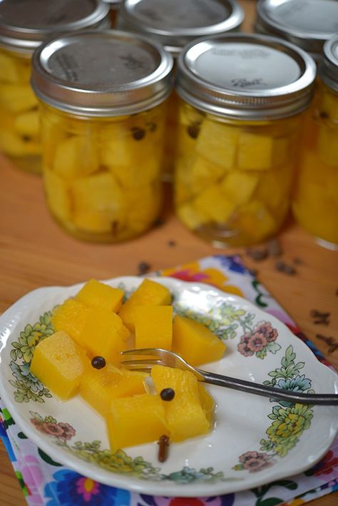 Polish Pickled Pumpkin {Dynia w Occie} – Polish Your Kitchen Pumpkin Pickles Recipes For, Pickled Pumpkin Recipe, Pumpkin Pickles, Pickled Pumpkin, Pickled Vegetables Recipe, Zucchini Tots, Canning Ideas, I Was A Child, Fermented Vegetables