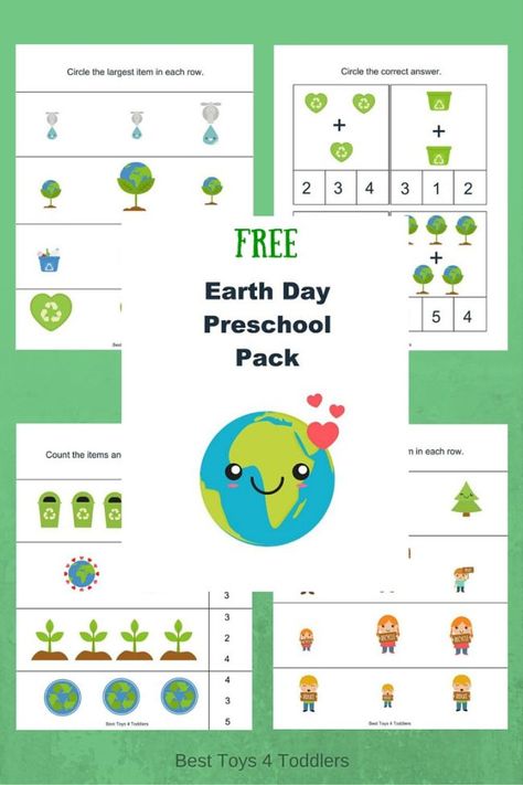 Earth Day Preschool, Earth Day Worksheets, Earth Week, Earth Day Crafts, Earth Day Activities, Spring Preschool, Best Toys, Preschool Science, Tot School