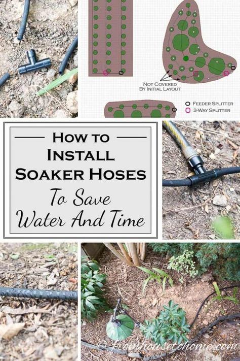 This tutorial for how to set up a DIY soaker hose system is awesome! It will automate the irrigation for the plants in your raised beds and your flower garden, and even shows you how to layout the soaker hose. #fromhousetohome #gardenwatering #gardendesign #lowmaintenancegarden  #diygardening Diy Soaker Hose, Automatic Watering System, Garden Watering System, Soaker Hose, Attract Hummingbirds, Watering System, Patio Diy, Low Maintenance Garden, A Lot Of Money