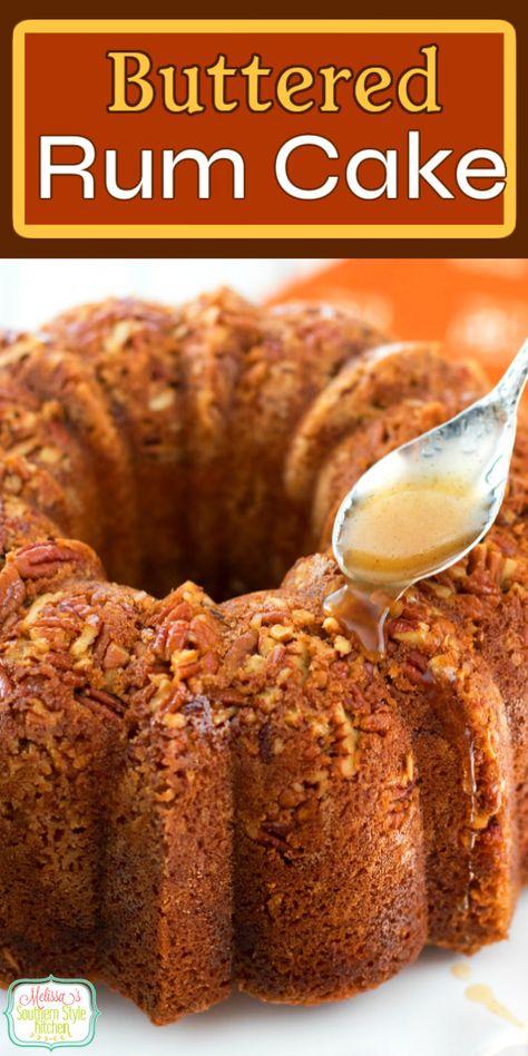 Rum Cake From Scratch, Rum Bundt Cake, Rum Cake Recipe Easy, Sweet Potato Pound Cake, Rum Butter, Rum Cake Recipe, Butter Rum, Southern Cake, Buttered Rum