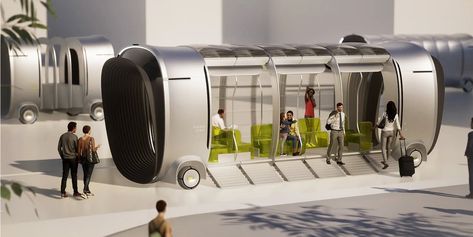 self-driving ‘bubblic’ public transport can shuttle mobile smart farms, deliveries or commuters Public Transportation Design, Smart Architecture, Sustainable Transportation, Smart Farm, City Vehicles, Urban Agriculture, Internet Of Things, Innovation Strategy, Public Transportation