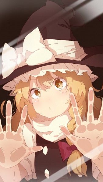 Kirisame Marisa | Touhou Project Anime Behind Glass, Kirisame Marisa, Marisa Kirisame, Anime Lock Screen, Behind The Glass, Lock Screens, Glass Pictures, Phone Background, Know Your Meme