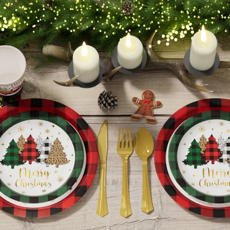 Material 	Paper
Brand 	Qinline
Color 	A1.175 PCS
Special Feature 	Disposable
Occasion 	Christmas
 Christmas Party Decorations Supplies - 175 PCS Christmas Xmas Disposable Dinnerware Set(25 Guest) with Buffalo Plaid Truck Tree Paper Plates Napkin Cup Plastic Fork Knives Spoon for New Year Decor Christmas Dinner Table Paper Plates, Christmas Plate And Cup Set, Tartan Plaid Christmas Plates, Holiday Paper Plates Target, Christmas Dinnerware Sets Bed Bath & Beyond, Plastic Forks, New Year Decor, Christmas Party Decorations, Buffalo Plaid