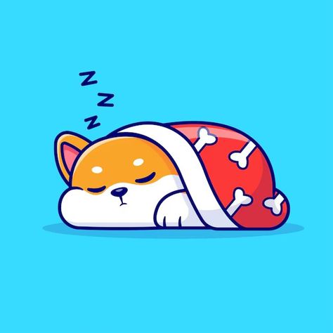 Catalyststuff | Freepik Cute Shiba, Dog Sleeping, Shiba Inu Dog, Vector Icons Illustration, Animal Nature, Sleeping Dogs, Dog Drawing, Shiba Inu, Icon Illustration