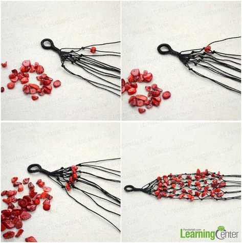 Chic Beading Design-Make Your Own Bracelets Using Coral Beads and String- Pandahall.com Diy Coral, Jewels Diy, Make Your Own Bracelet, Бисер Twin, Bracelets Handmade Diy, Diy Jewlery, Pulseras Diy, Pola Gelang, Gelang Manik